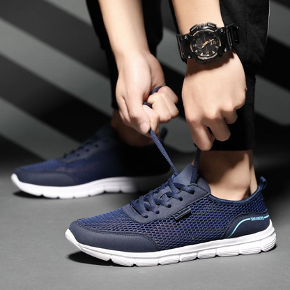 Mesh running shoes for men