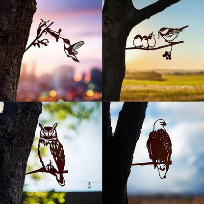 Metal Hummingbird Art Yard