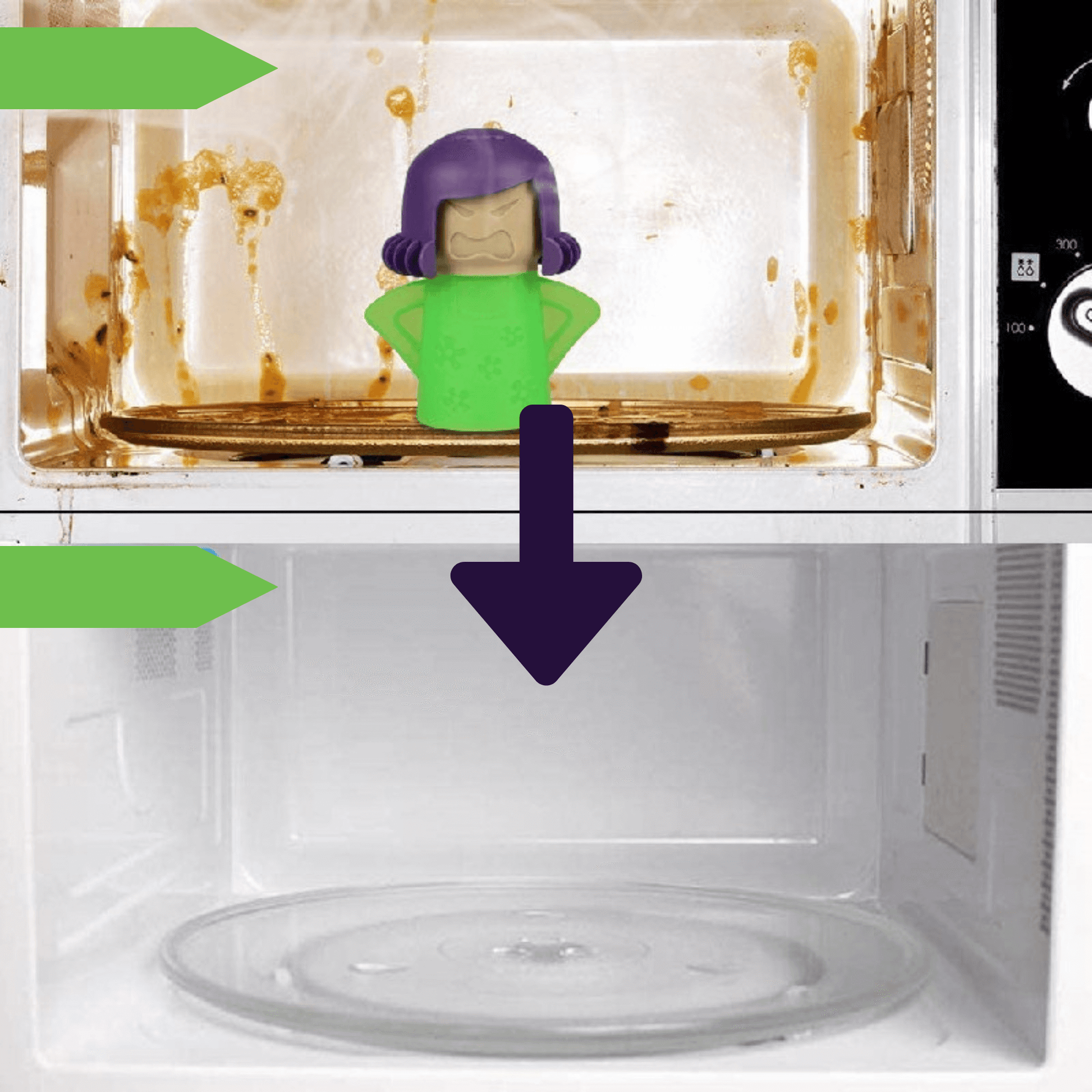 Microwave steam cleaner