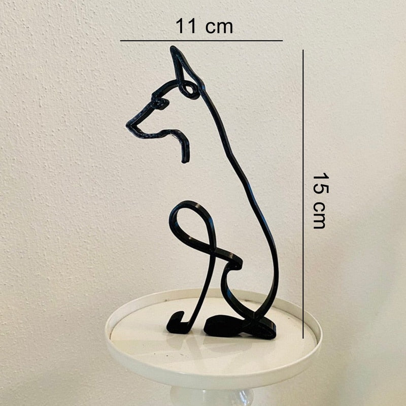 Minimalist Dog Art Sculpture