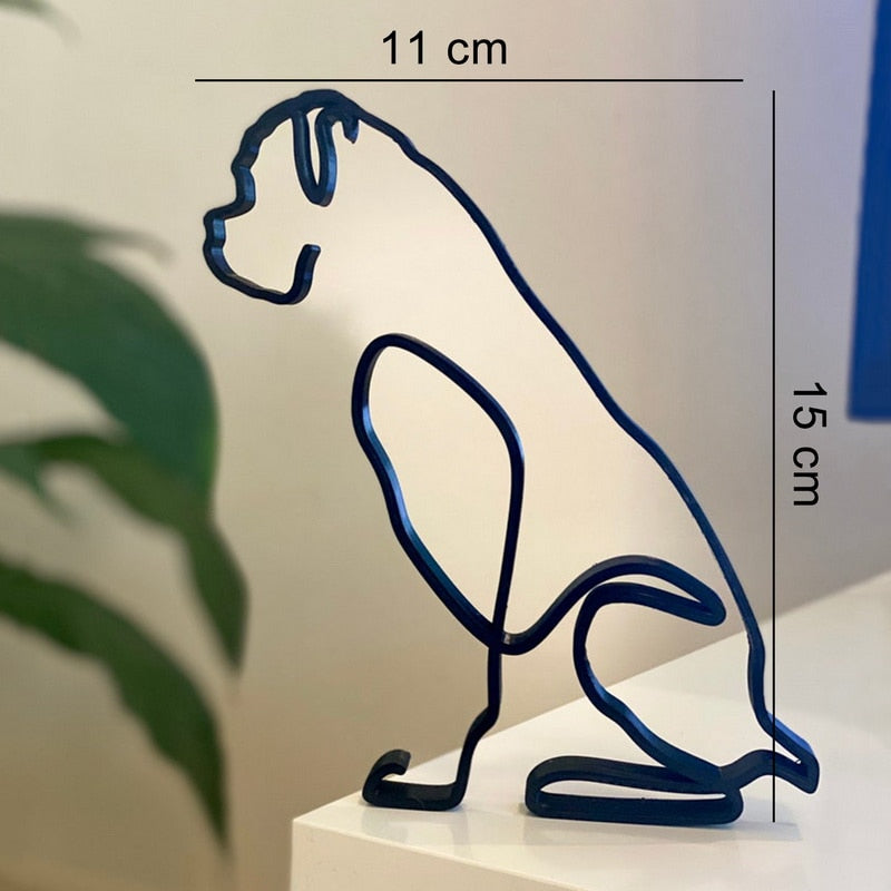 Minimalist Dog Art Sculpture