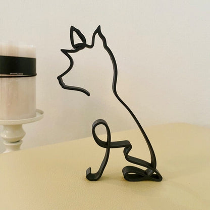 Minimalist Dog Art Sculpture