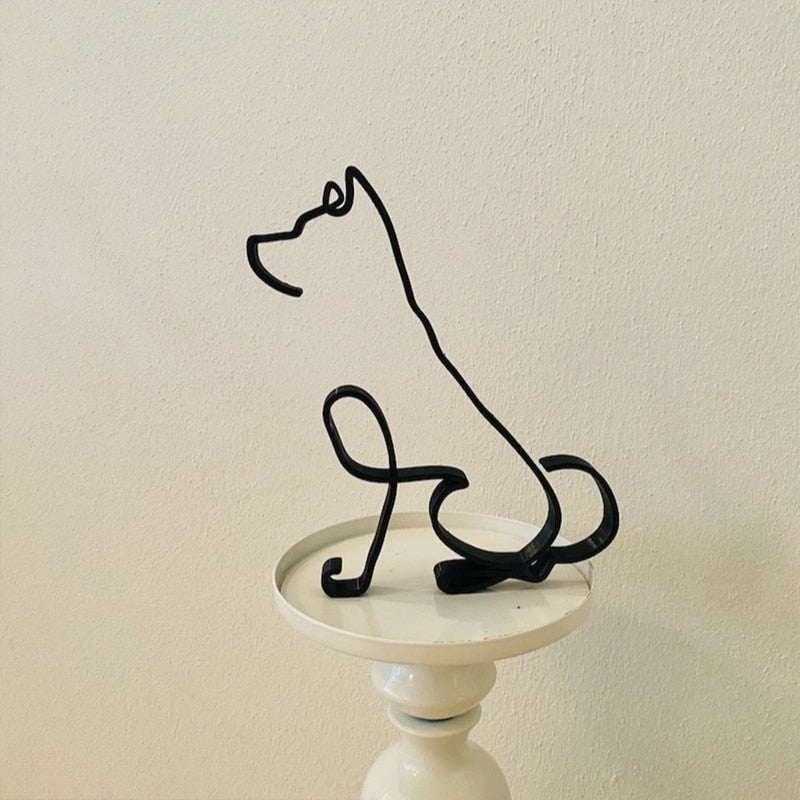Minimalist Dog Art Sculpture
