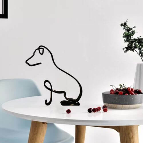 Minimalist Dog Art Sculpture
