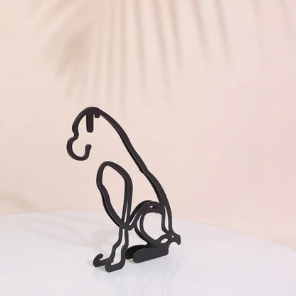 Minimalist Dog Art Sculpture