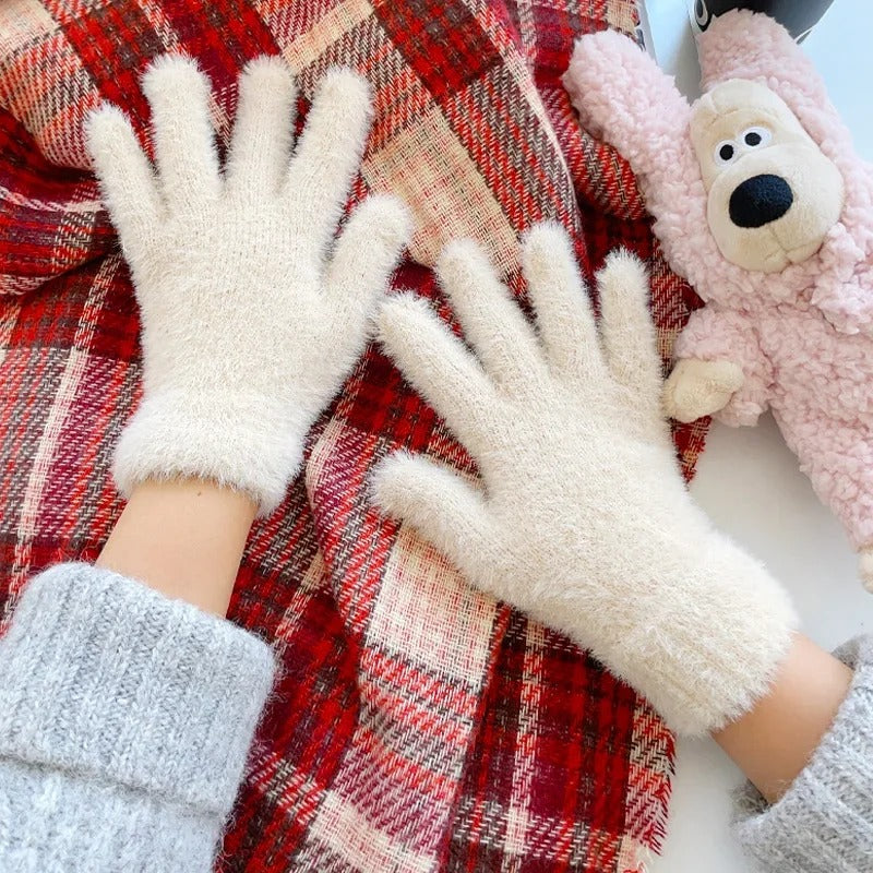 Mink Velvet Winter Gloves