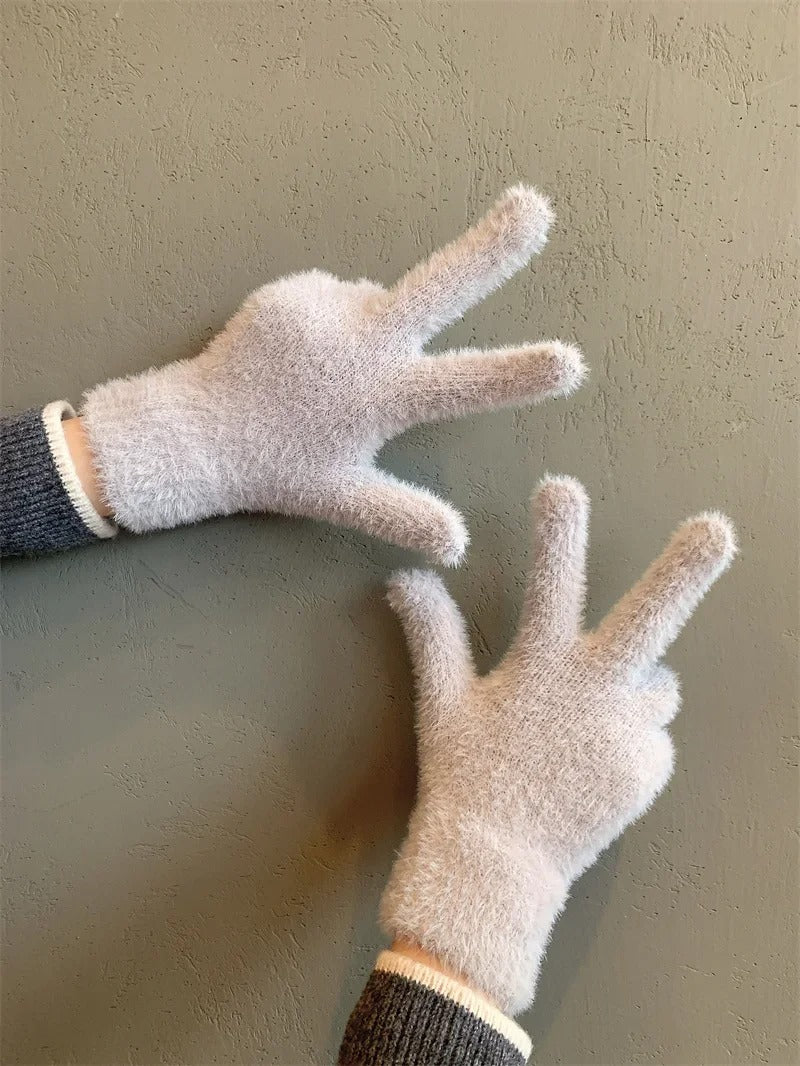 Mink Velvet Winter Gloves