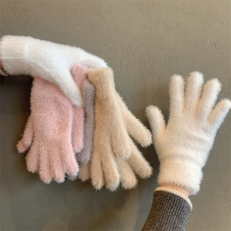 Mink Velvet Winter Gloves