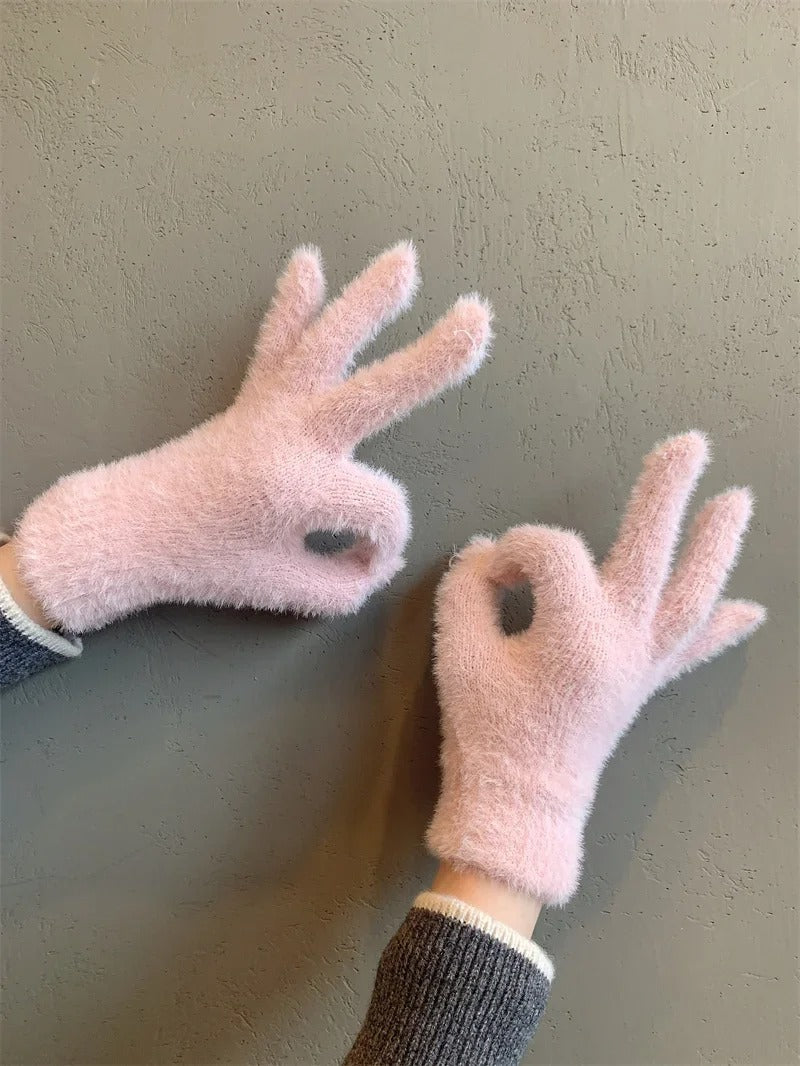 Mink Velvet Winter Gloves