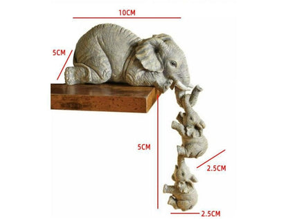 Mother and baby elephant figurine