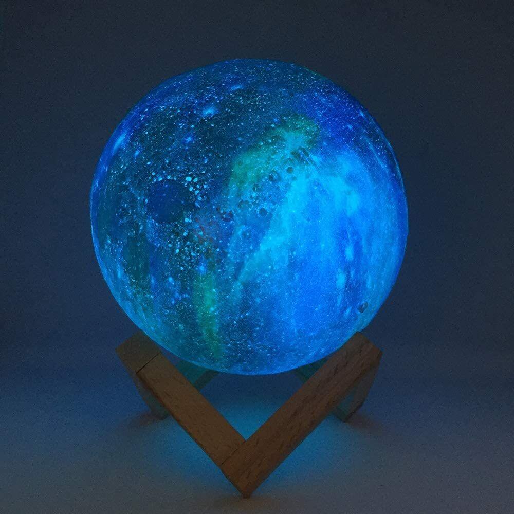 Multicoloured 3D Moon Lamp