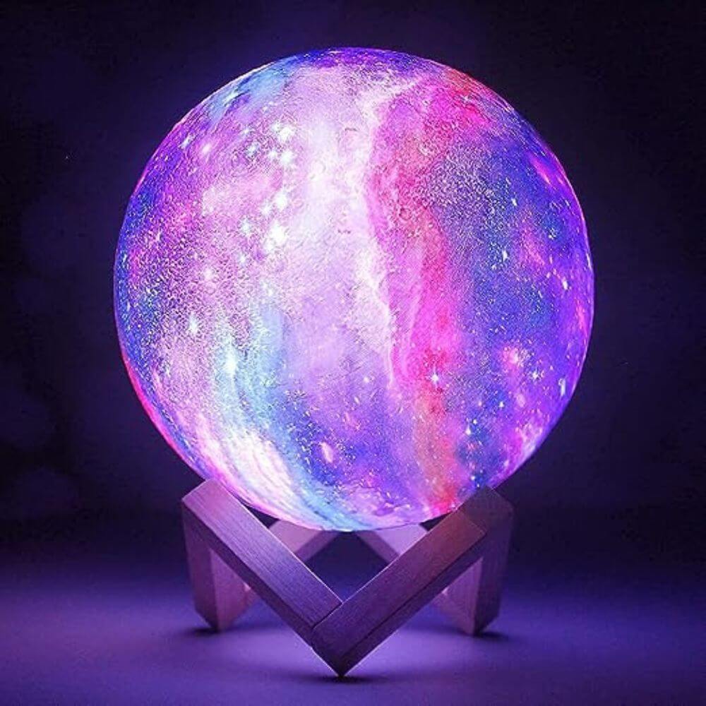 Multicoloured 3D Moon Lamp
