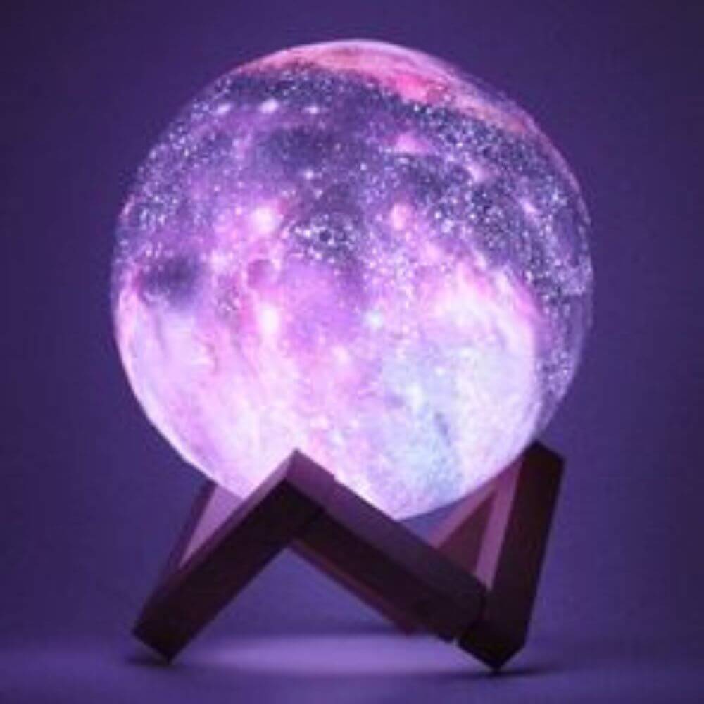Multicoloured 3D Moon Lamp
