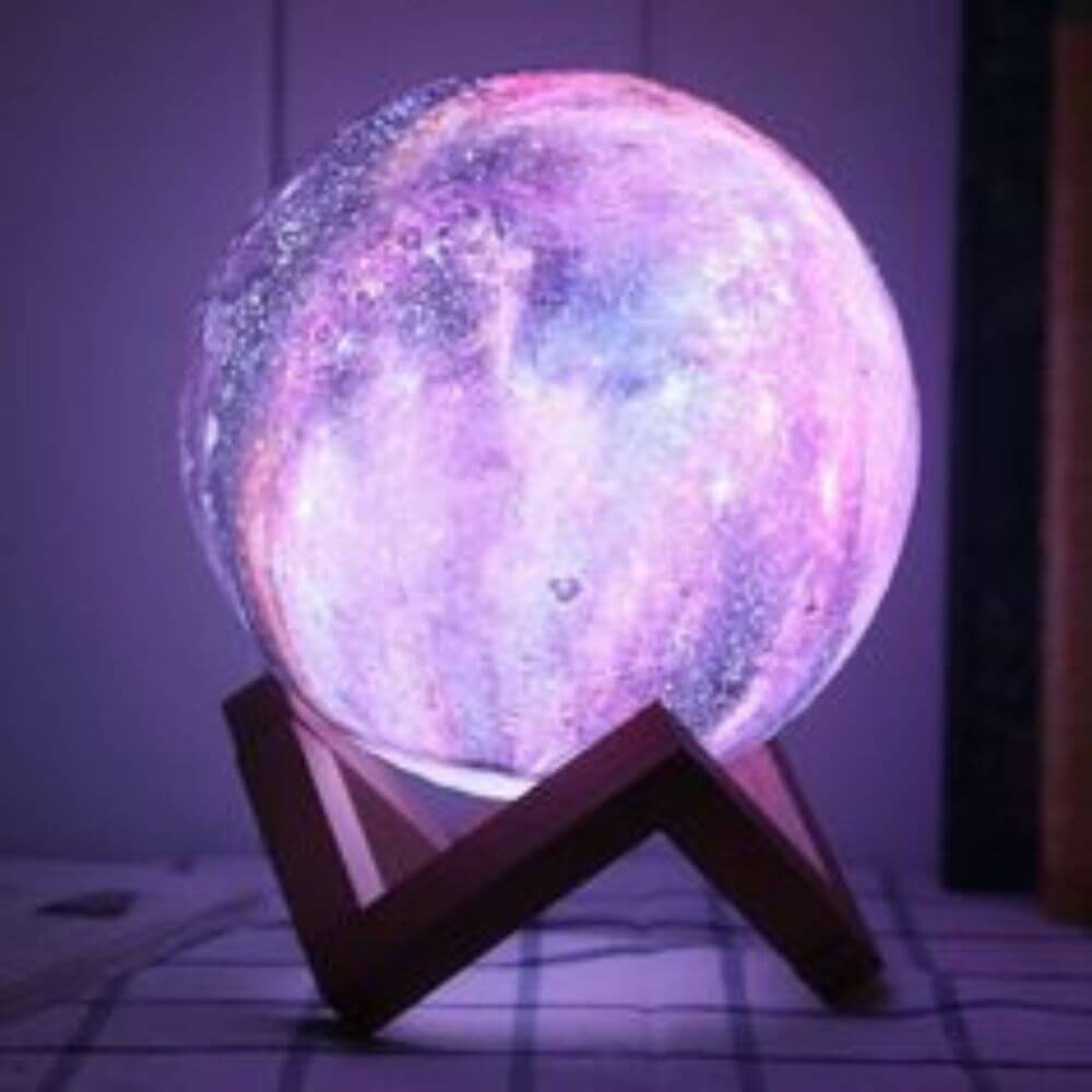 Multicoloured 3D Moon Lamp
