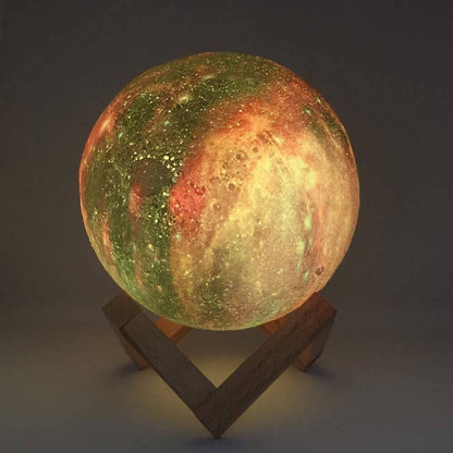 Multicoloured 3D Moon Lamp