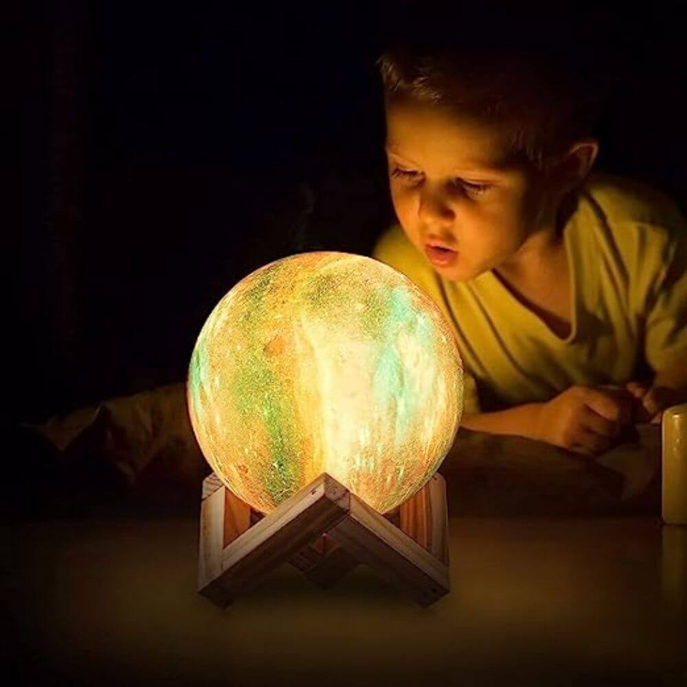 Multicoloured 3D Moon Lamp