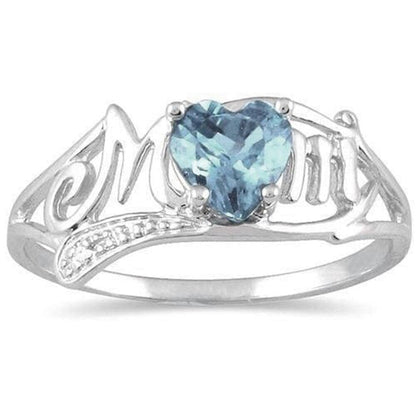 Mum Heart Opal Ring