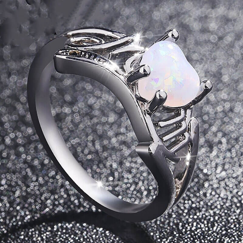Mum Heart Opal Ring