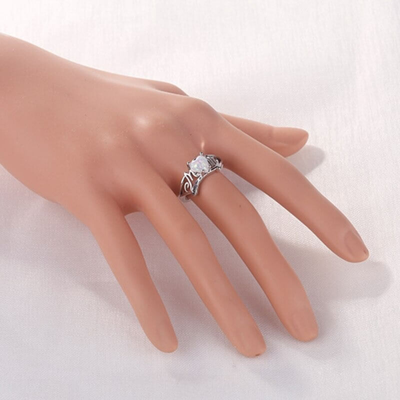 Mum Heart Opal Ring