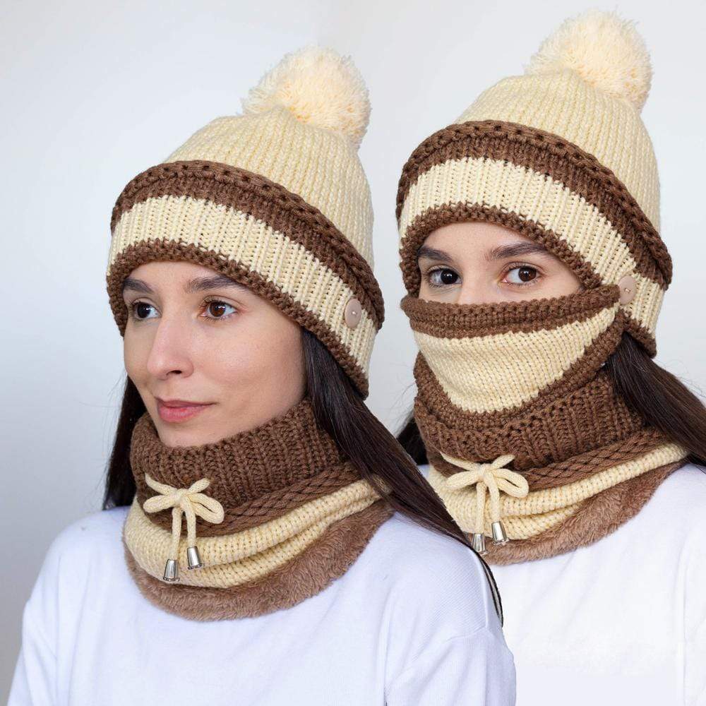 3-in-1 Beanie Sjaal Masker Set