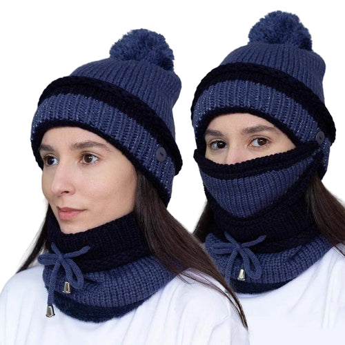 3-in-1 Beanie Sjaal Masker Set