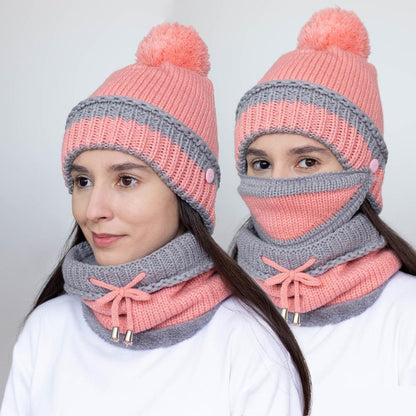 3-in-1 Beanie Sjaal Masker Set