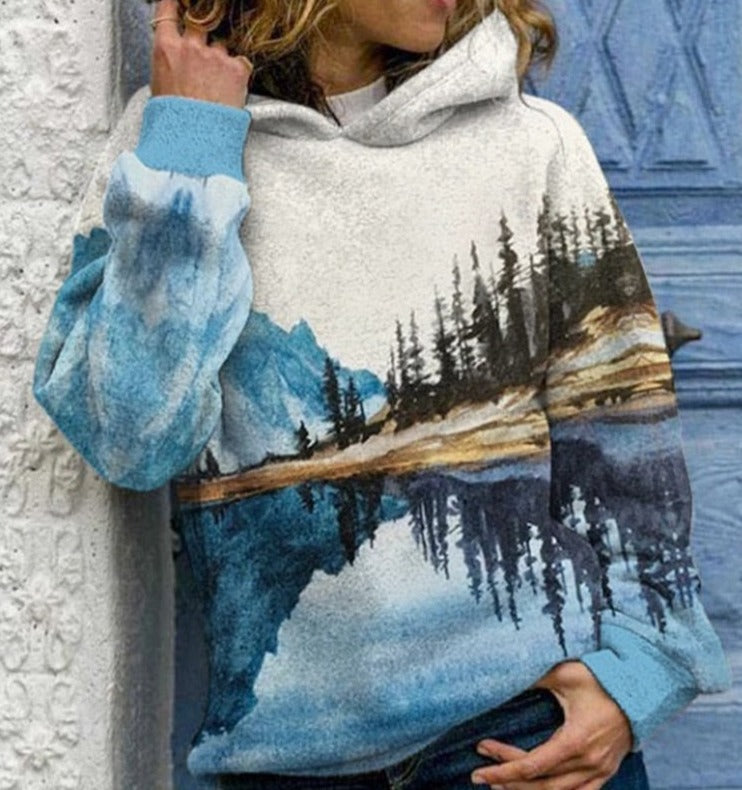 Natural Mountain Printed Sweatshirt