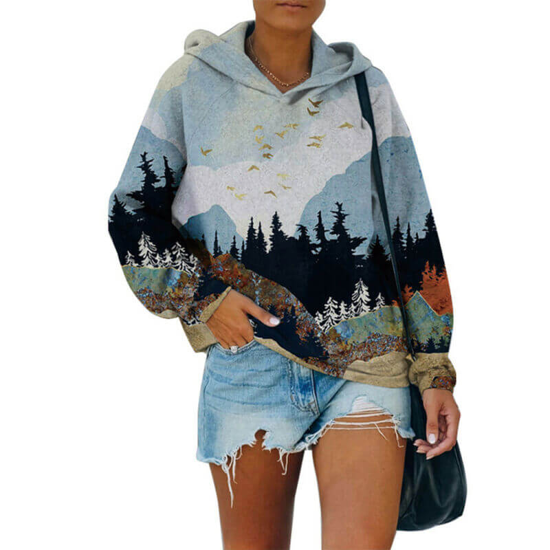 Natural Mountain Printed Sweatshirt