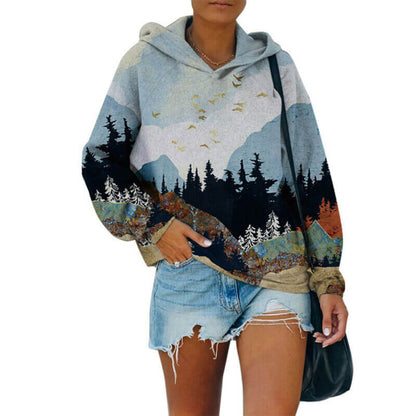 Natural Mountain Printed Sweatshirt