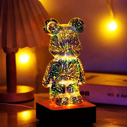 Night light Multicolour Teddybear 3D Effect LED