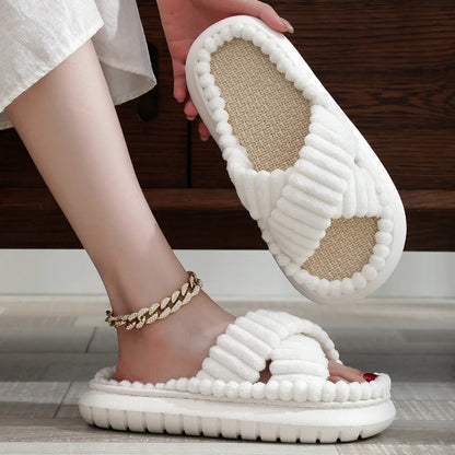 Non-slip bath slippers with open toe