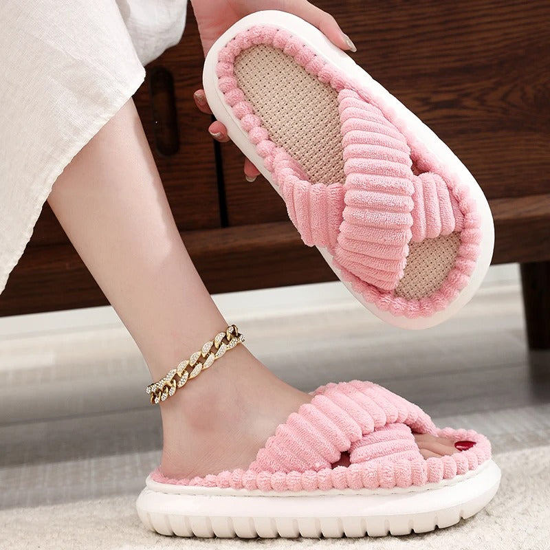 Non-slip bath slippers with open toe