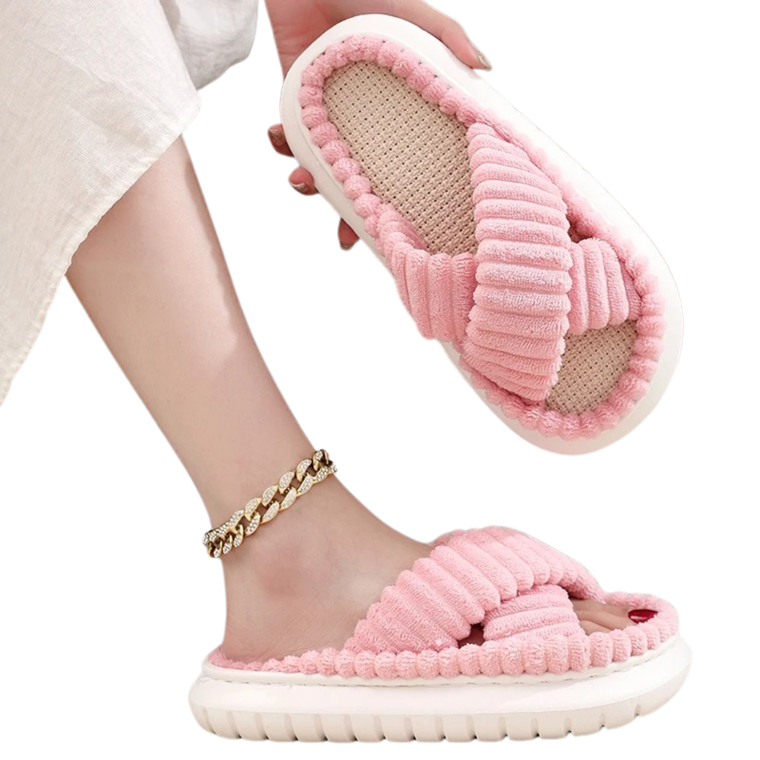 Non-slip bath slippers with open toe