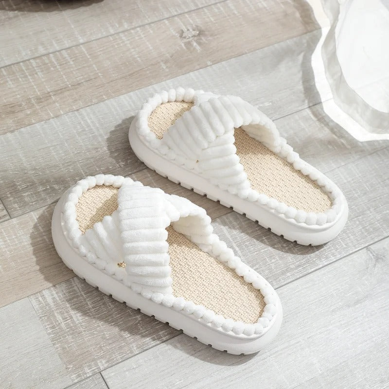 Non-slip bath slippers with open toe