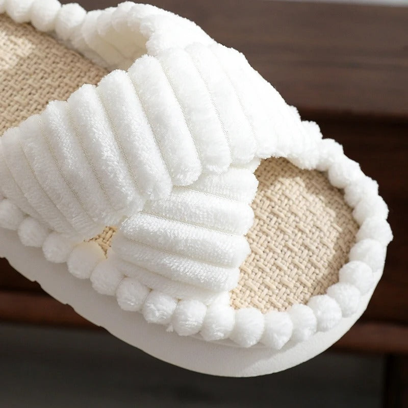 Non-slip bath slippers with open toe