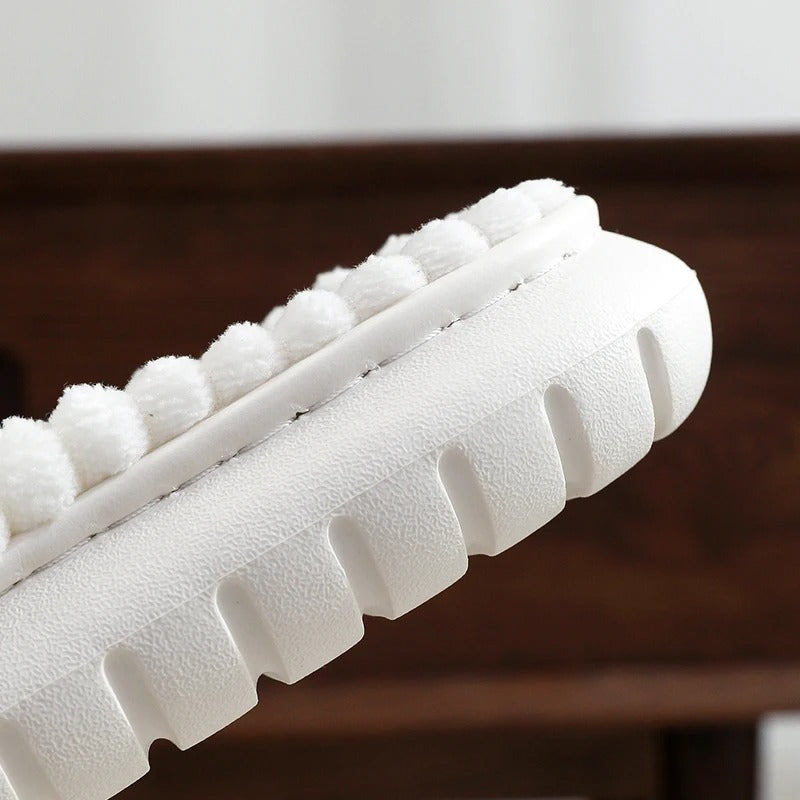 Non-slip bath slippers with open toe