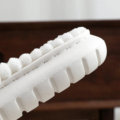 Non-slip bath slippers with open toe