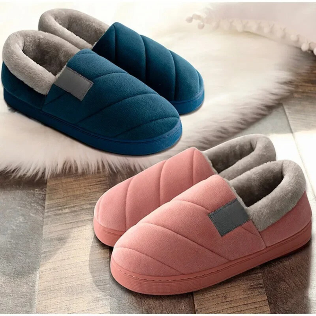 Non-slip furry slippers for men