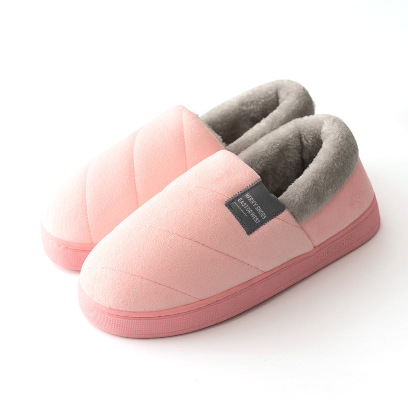 Non-slip furry slippers for men
