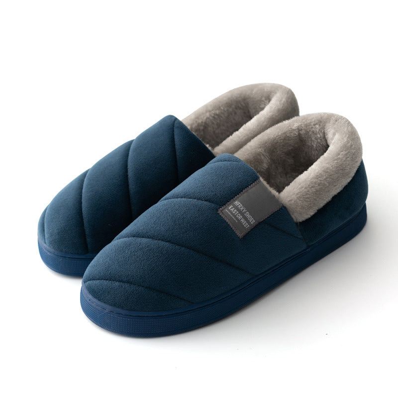 Non-slip furry slippers for men