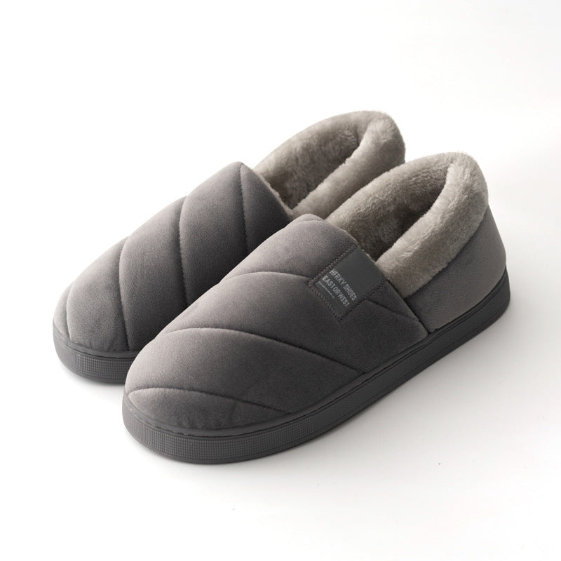 Non-slip furry slippers for men