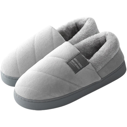 Non-slip furry slippers for men