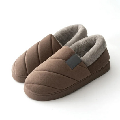 Non-slip furry slippers for men