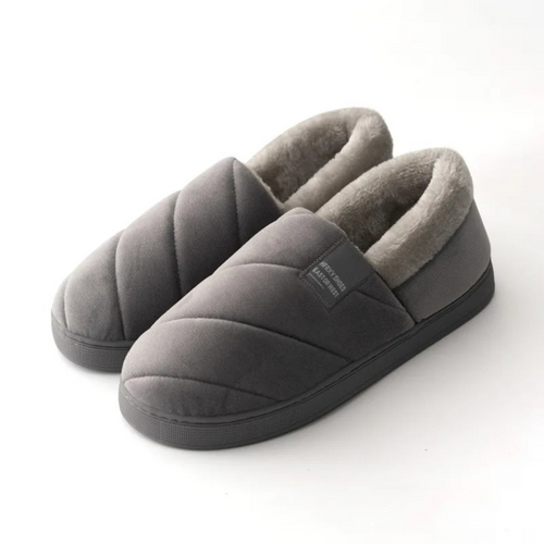 Non-slip furry slippers for men