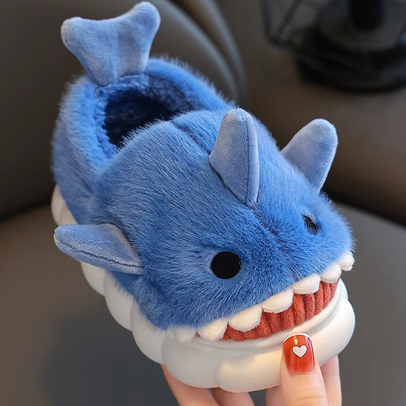 Non-slip shark slipper for children