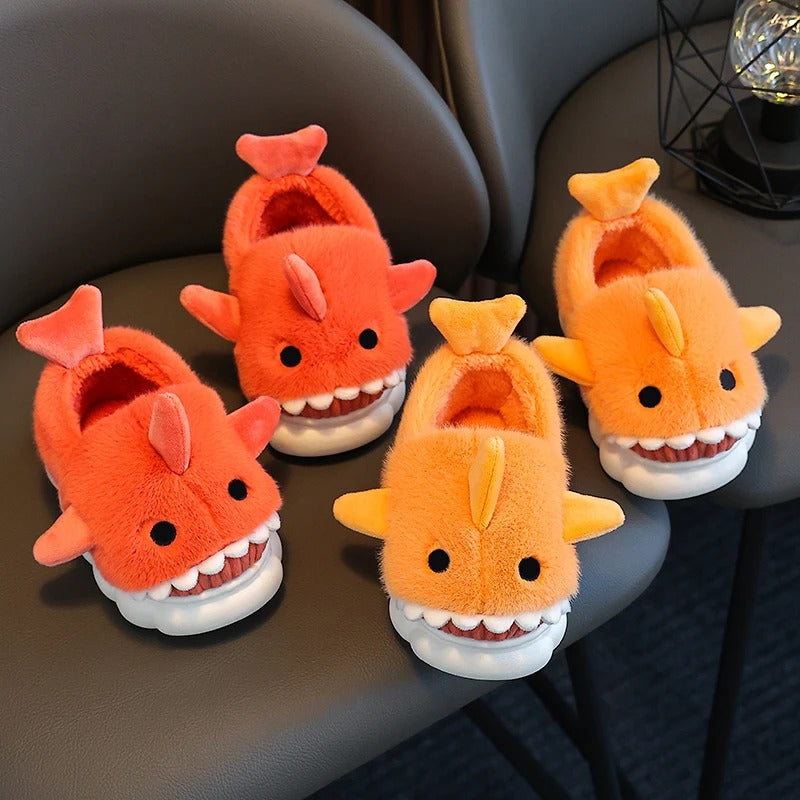 Non-slip shark slipper for children