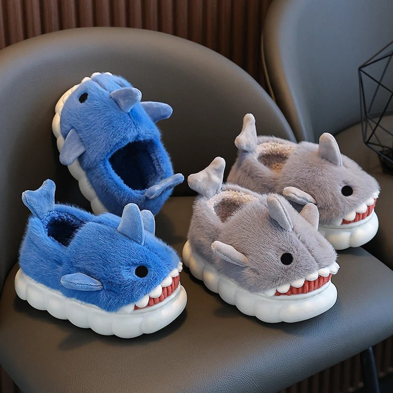 Non-slip shark slipper for children