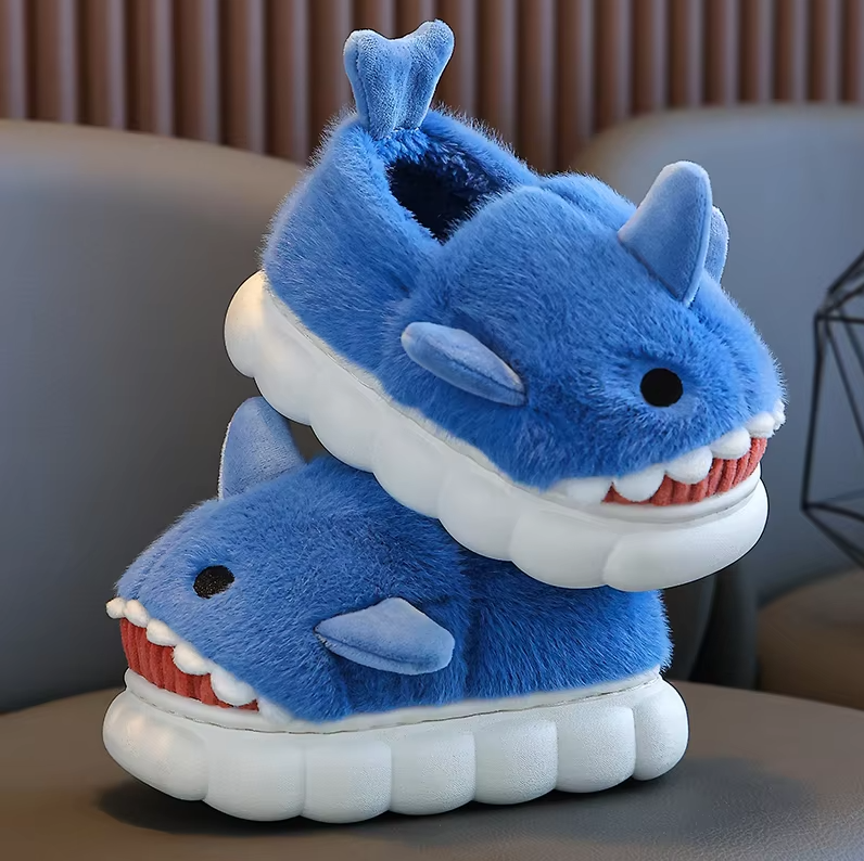 Non-slip shark slipper for children