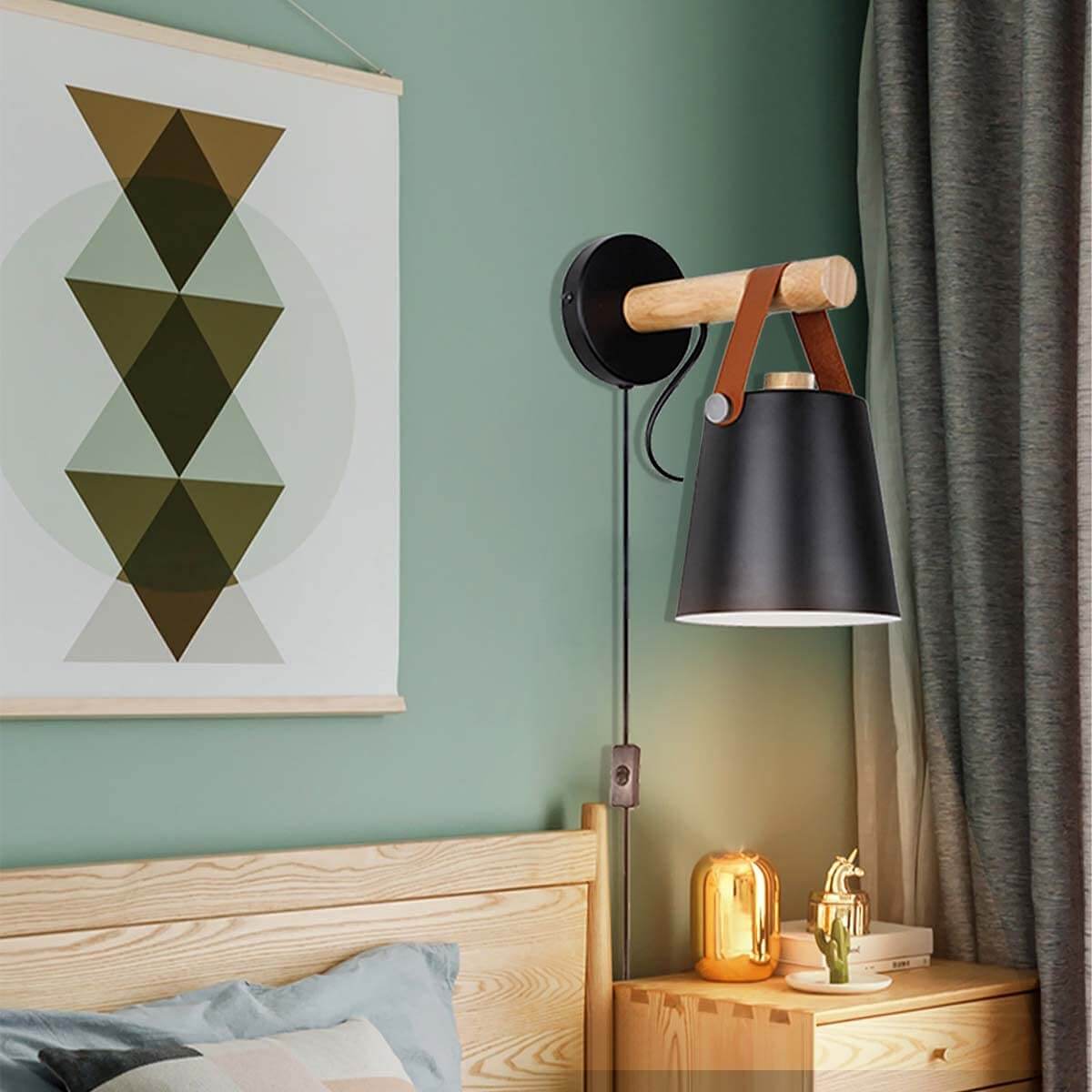 Nordic Wooden Wall Lamp