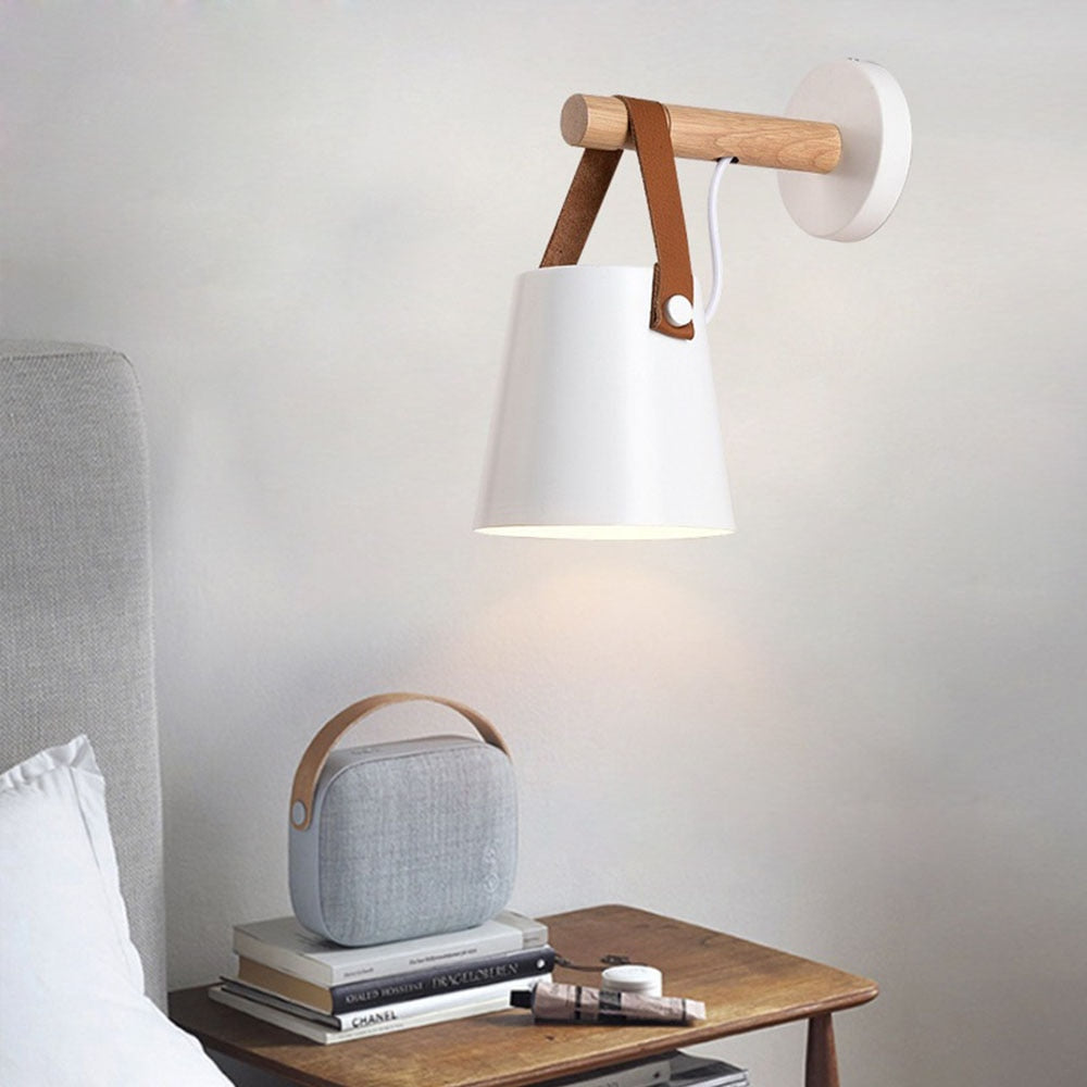 Nordic Wooden Wall Lamp